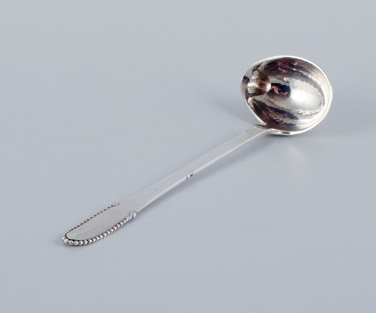 Georg Jensen Beaded. Butter sauce spoon in sterling silver. - 2