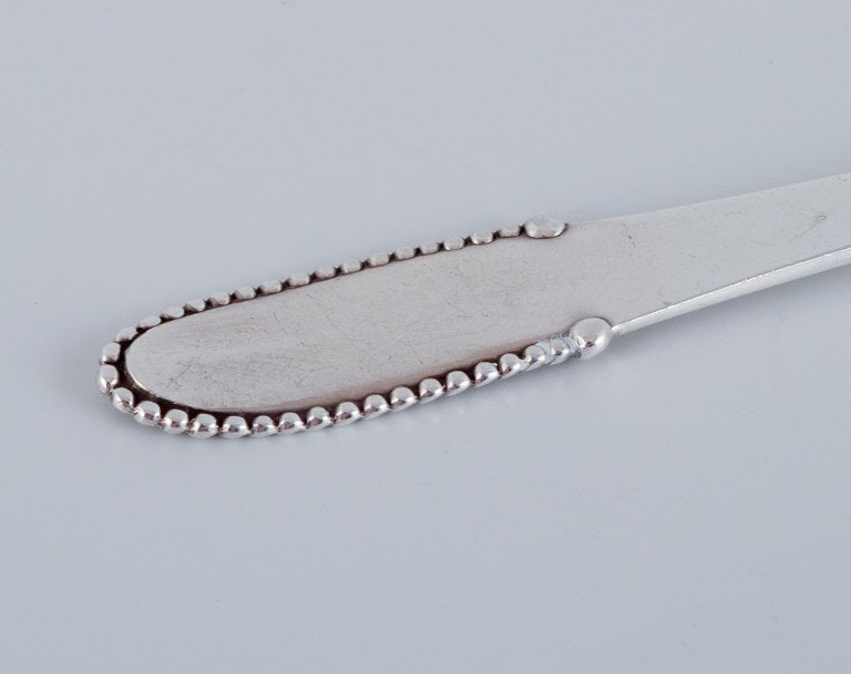 Georg Jensen Beaded. Butter sauce spoon in sterling silver. - 4