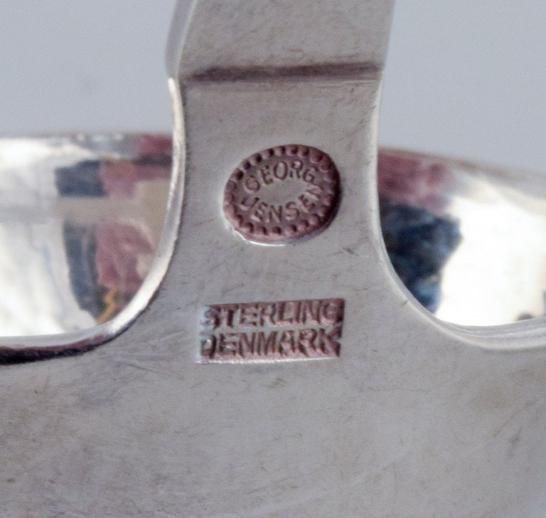 Georg Jensen Beaded. Butter sauce spoon in sterling silver. - 5