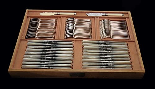 ESCHWEGE 273pc FRENCH NAPOLEON III STERLING SILVER FLATWARE SET CHEST 1900-1949 - 8