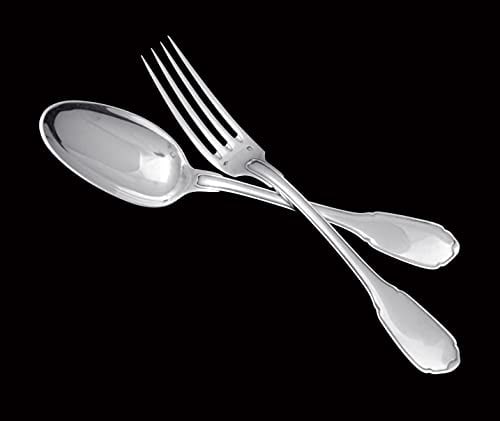 LAPPARRA 204pc. ANTIQUE STERLING SILVER FLATWARE SET + CHEST, LOUIS XV 1850-1899 - 4