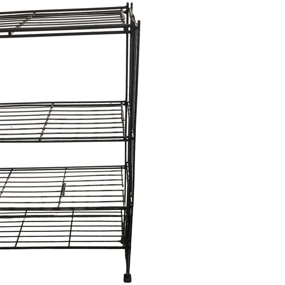 Mid-Century 4-Tier Iron Wire Art Display Shelf Bookshelf, Pair - 6