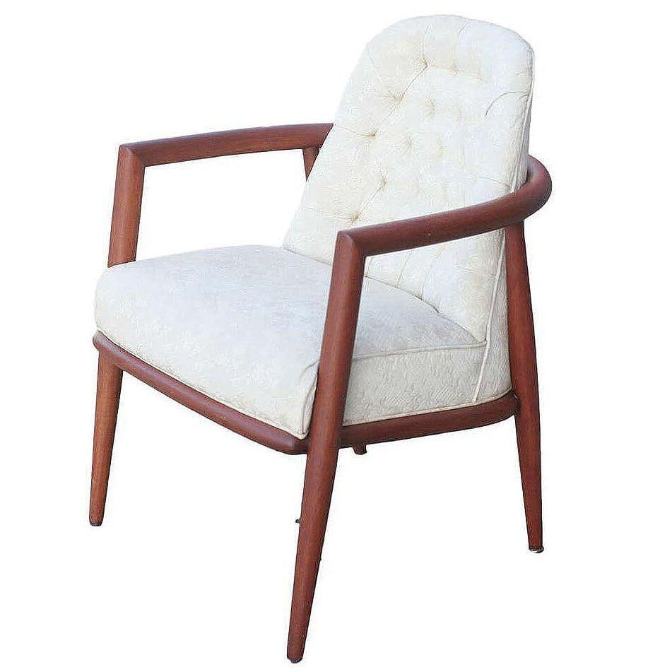 Mid-century Sculpted Teak Occasional Chair by T.H. Robsjohn-Gibbings Widdicomb - 16