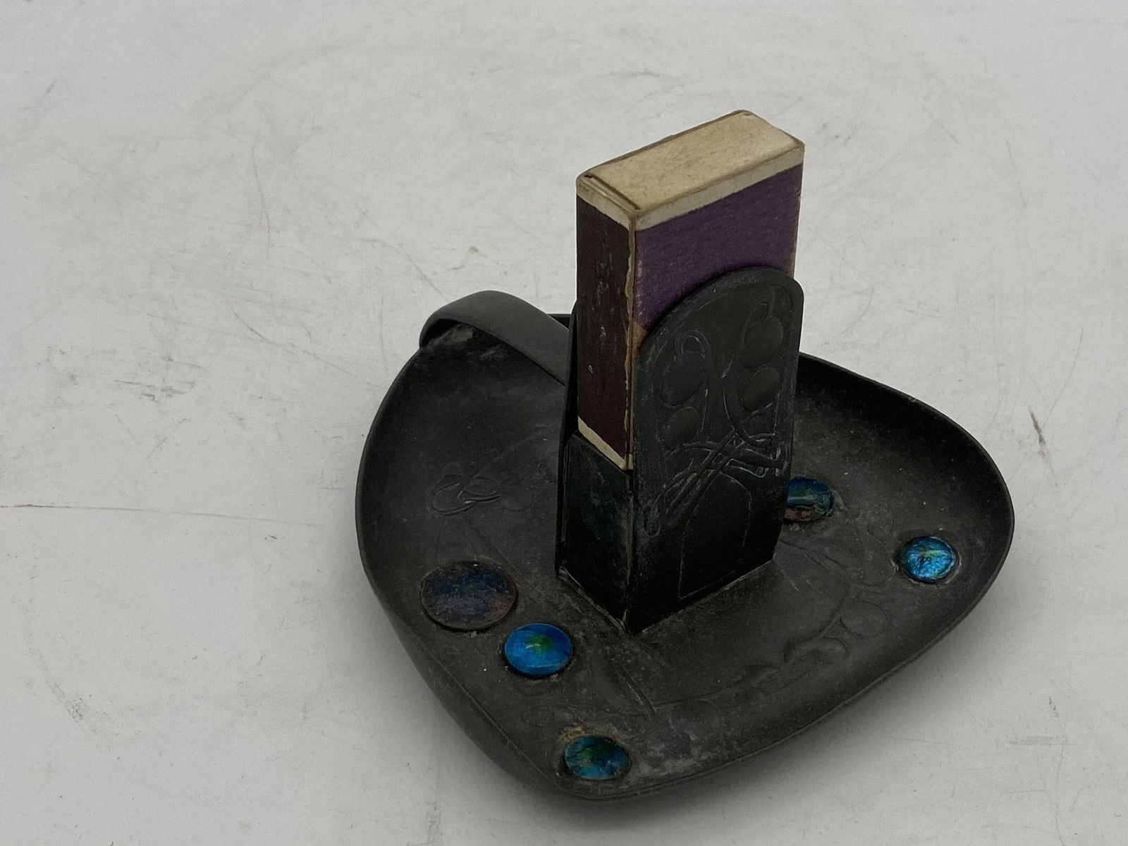 Art Nouveau Pewter Ashtray with Enamel by Archibald Knox for Liberty & Co Circa - 3