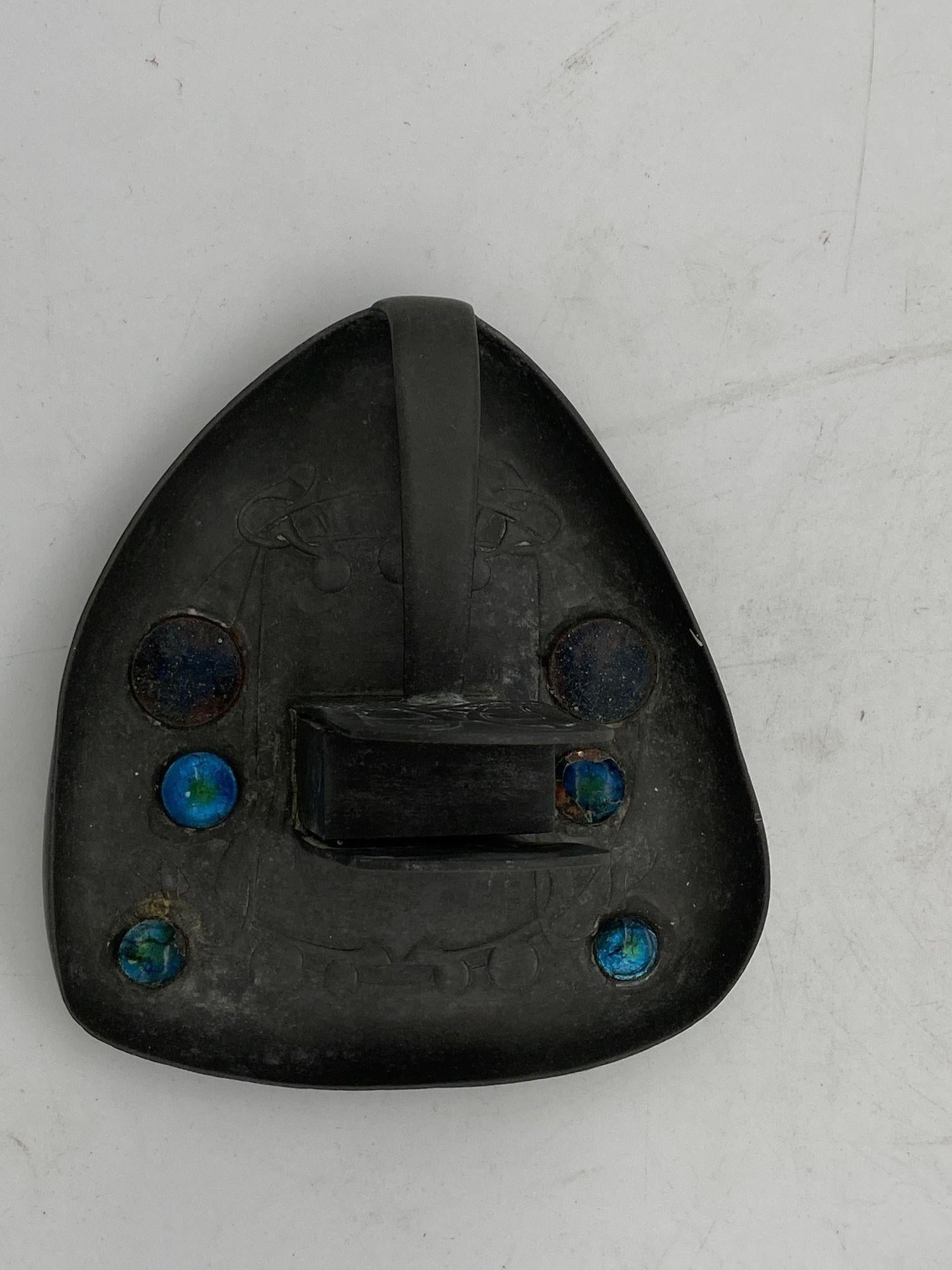 Art Nouveau Pewter Ashtray with Enamel by Archibald Knox for Liberty & Co Circa - 5