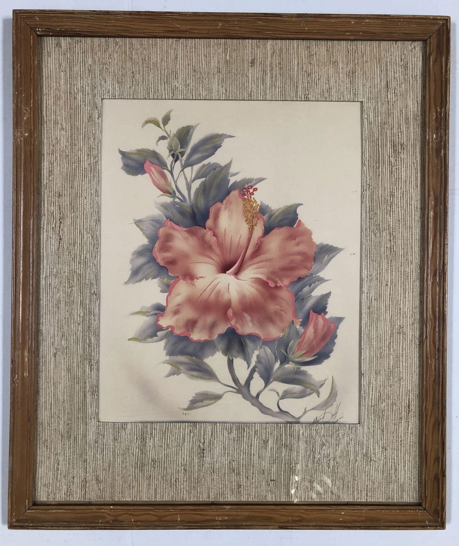 1940 Floral Still Life Original Airbrushed Painting by Ted Mundorff, Pair - 3