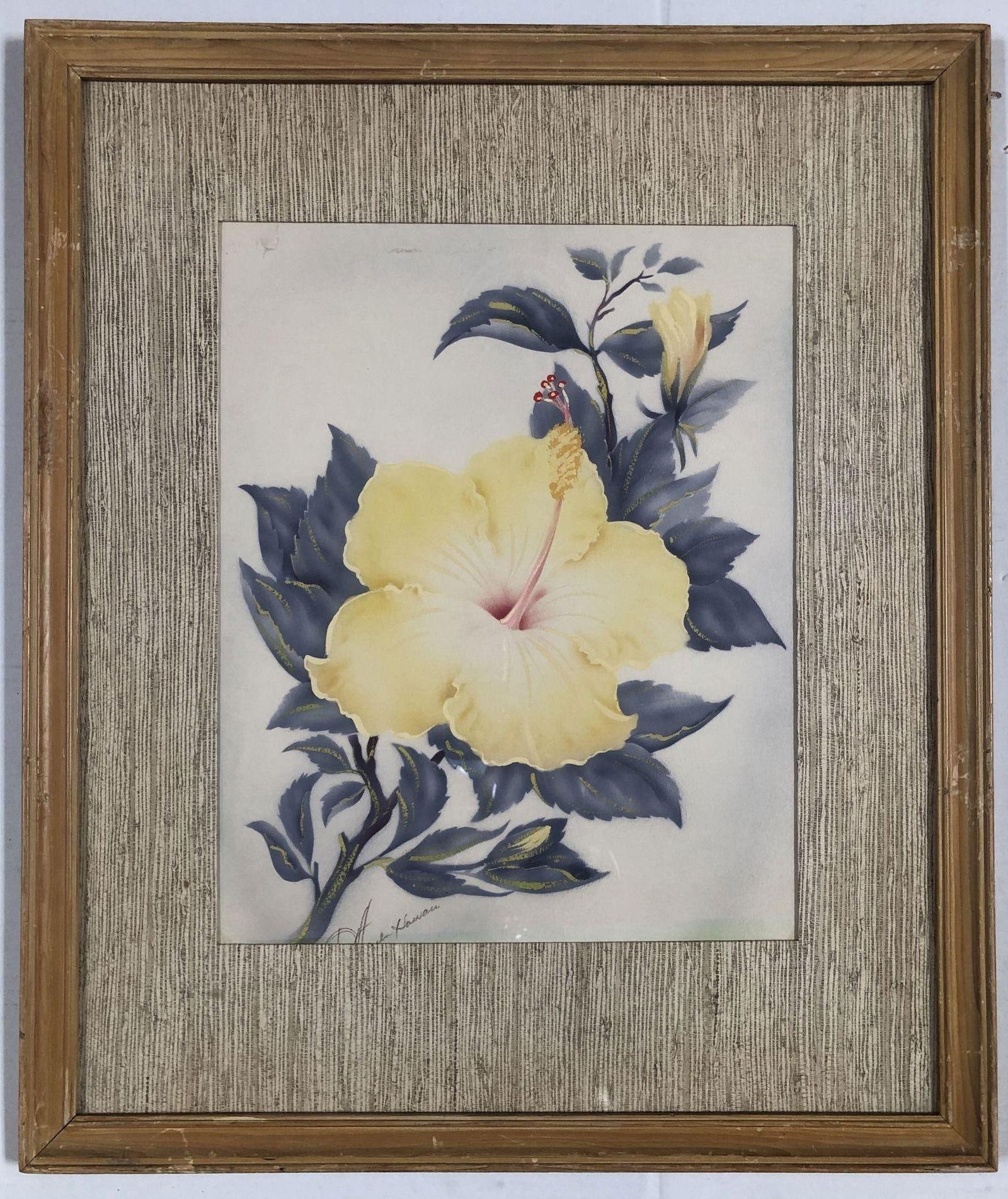 1940 Floral Still Life Original Airbrushed Painting by Ted Mundorff, Pair - 4