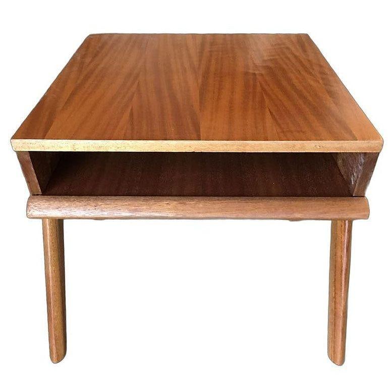 Brown-Saltman Magazine Tray Side Table by John Keal, Pair - 16