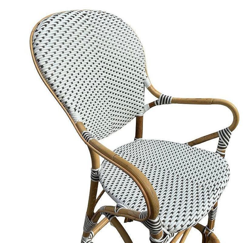 Set of 5 Danish Bistro "Isabell" Rattan Barstools w/ Woven Seat & Back by Sika D - 11