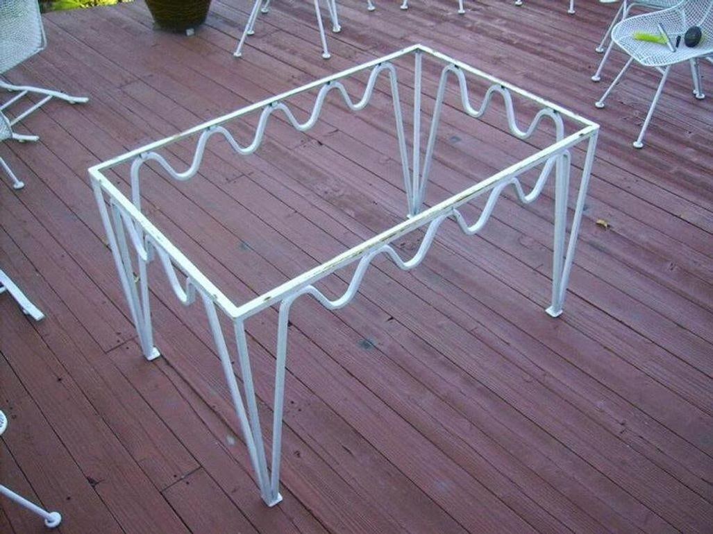 Restored Rare 14 Piece Méandre Outdoor Patio Set by Walter Lamb for Pacific Iron - 8