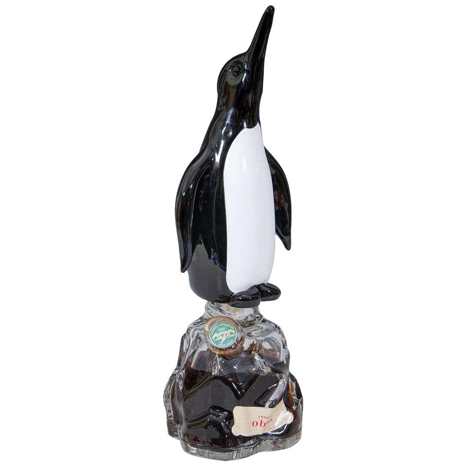 Mid-century Archimede Seguso Alabastro Murano Art Glass Penguin Decanter Bottle - 7