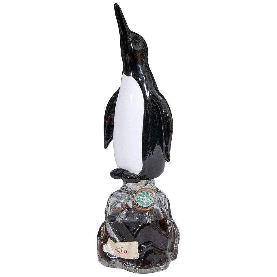 Mid-century Archimede Seguso Alabastro Murano Art Glass Penguin Decanter Bottle - 9