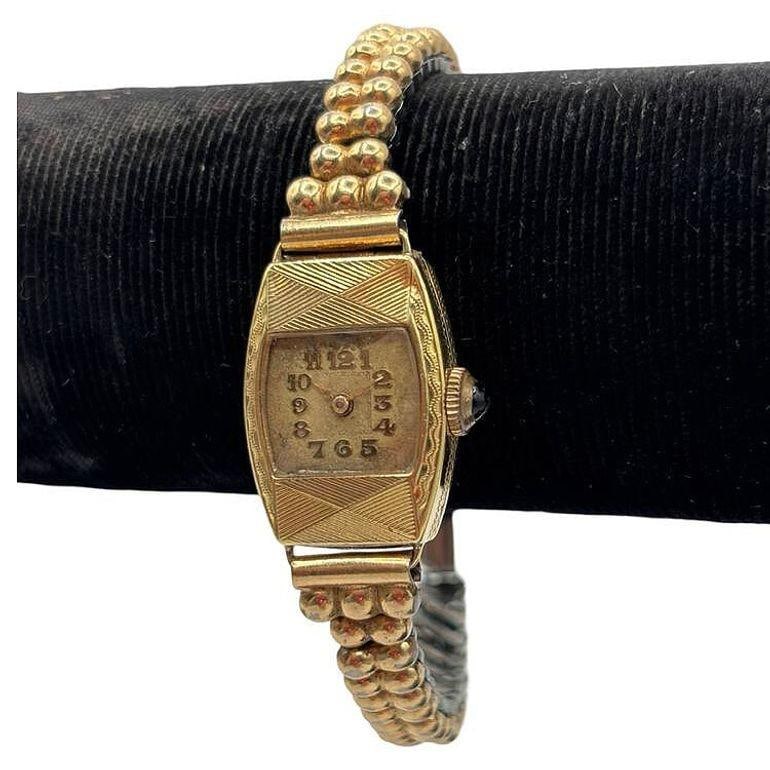 Swiss Made Rolled Gold Plate Art Deco Women's Watch by Gruen w/ Wristband - 6