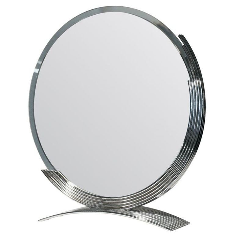 Art Deco Round Table Mirror in Chrome (1 of 18)