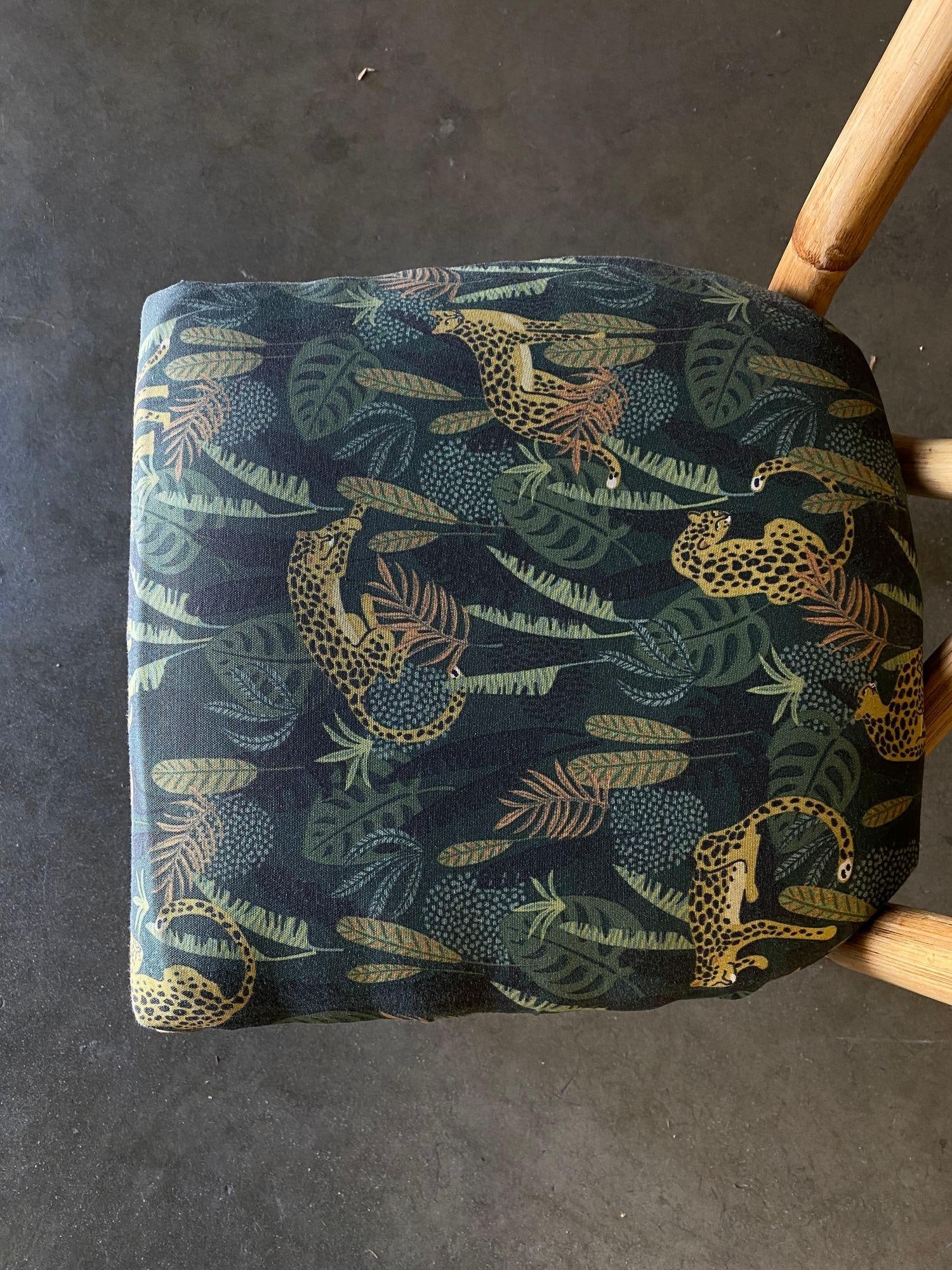 Restored Midcentury Rattan Dining Side Chair with Hourglass Back, Pair - 19