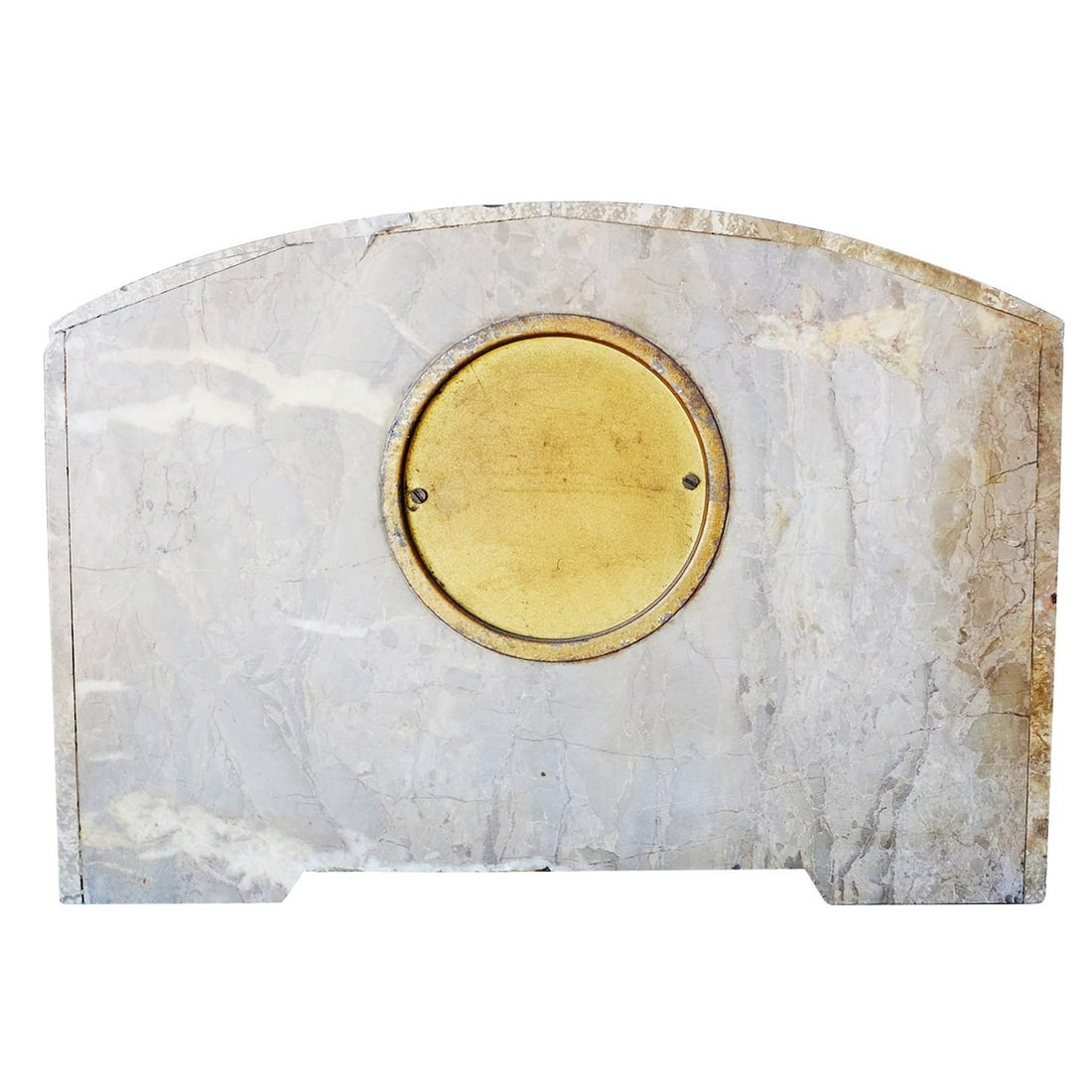 French Two-tone Marble Art Deco Mantel Clock Set With Matching Garniture - 3