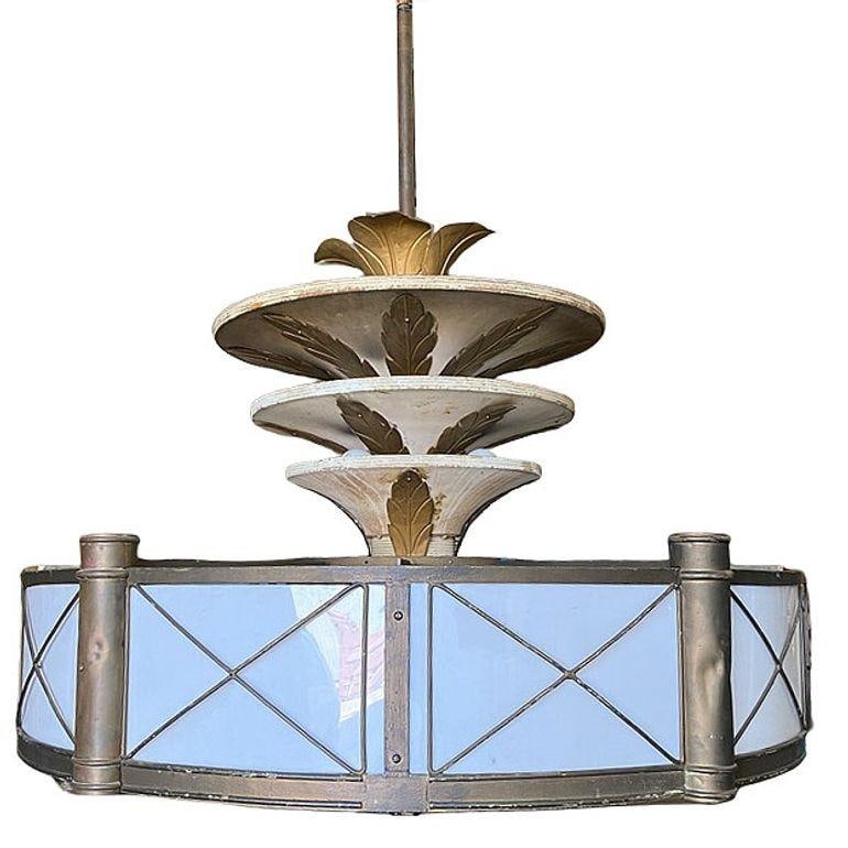 Grand Hollywood Theater 32 Light Chandelier with Palm Motif - 10