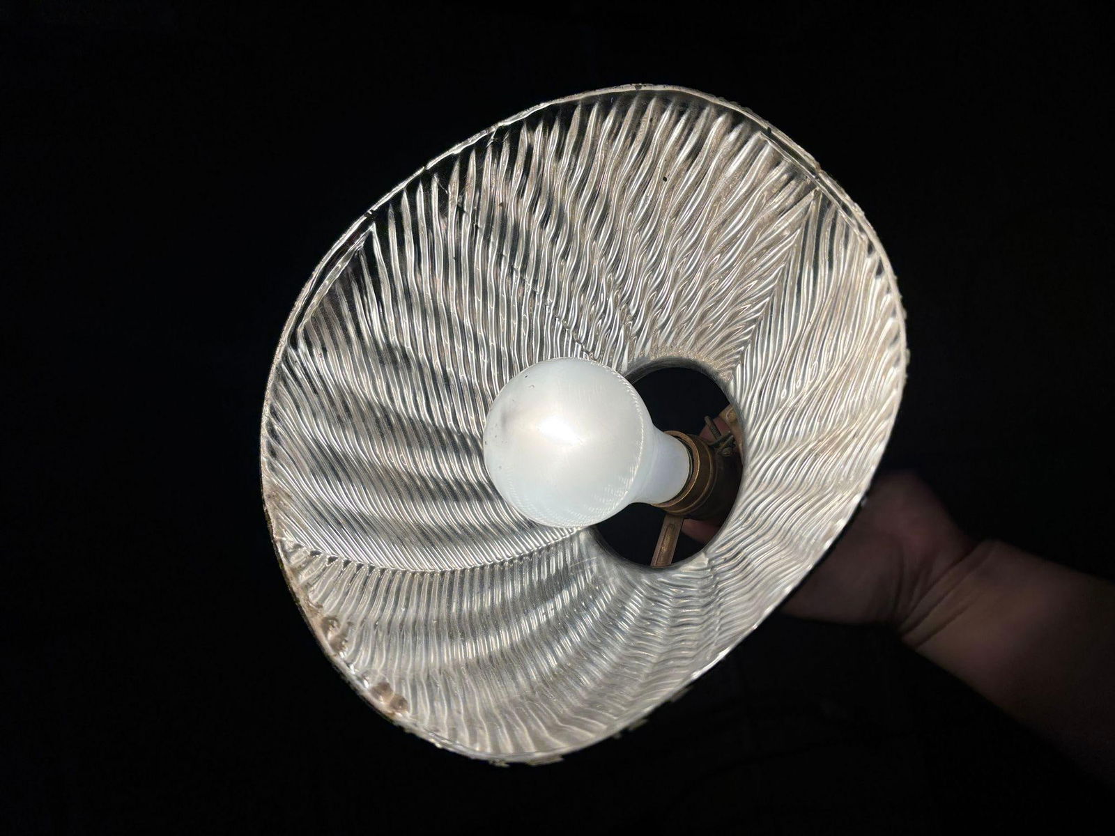 1930's Green Mercury Glass Industrial Pendant Light - 8 Available! - 5