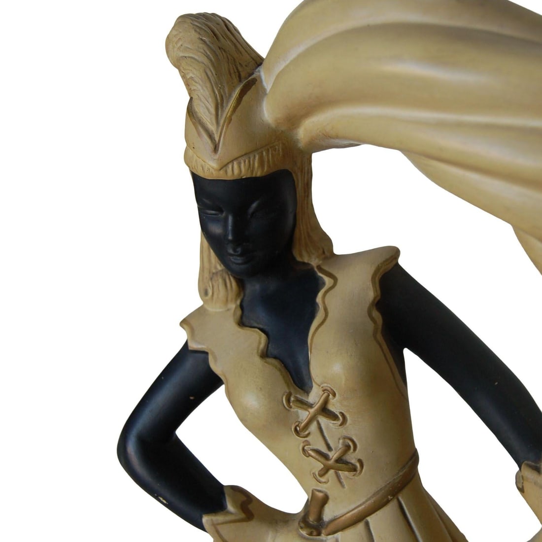 Saxon Crusader Robin Hood Chalkware Sculpture Continental Table Lamp, Pair - 6