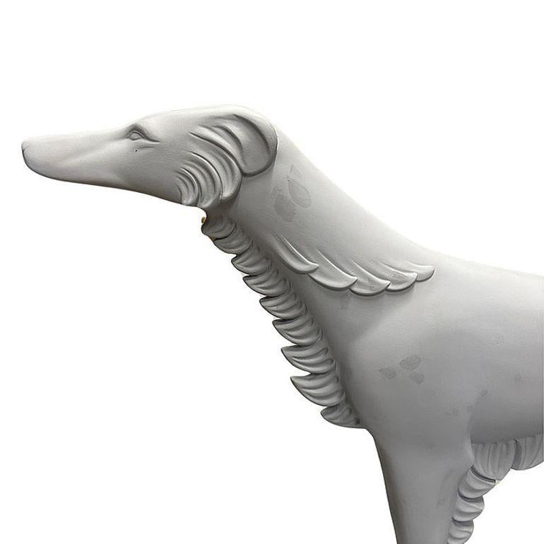 Life-Size Art Deco Styled Fiberglass Borzoi Russian Hunting Hound Dog Statue - 5