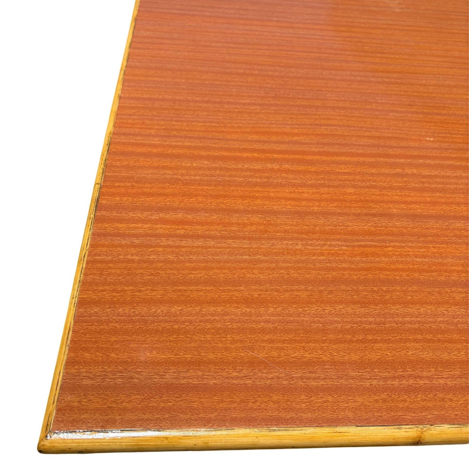 Restored Mid-century Expanding Hinge Leaf Rattan Dining Table - 12