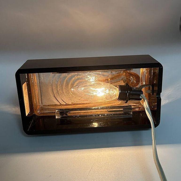 Art Deco H. Hoffman Style Peach Art Glass Table Lamp by Sarsaparilla - 18