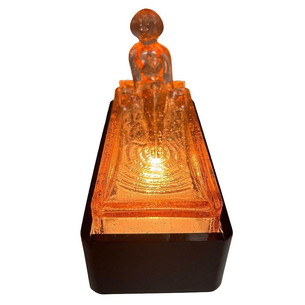 Art Deco H. Hoffman Style Peach Art Glass Table Lamp by Sarsaparilla - 20