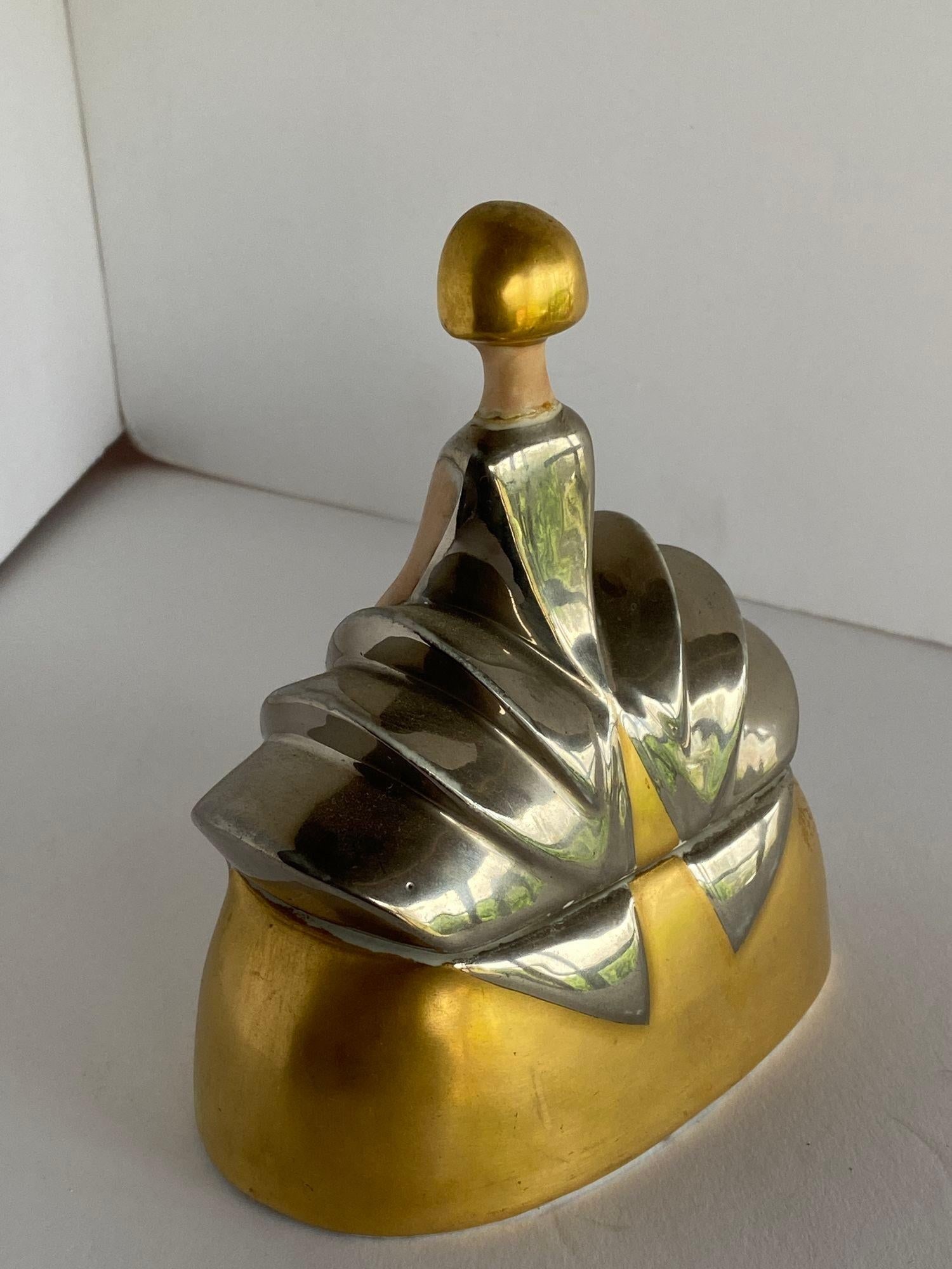 French Flapper Ceramic Perfume Bottle by Charles Serpaut Limoges - 12