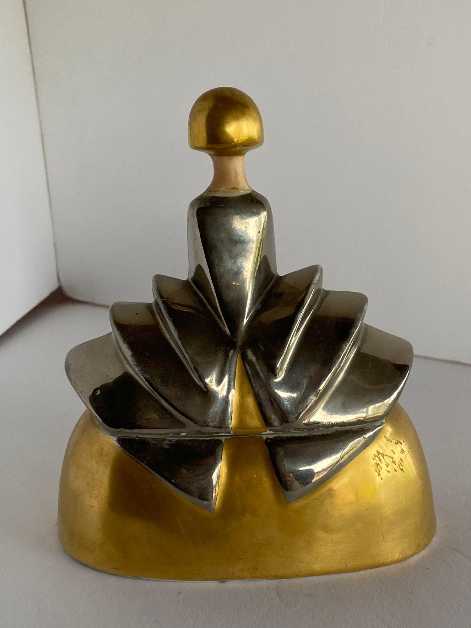 French Flapper Ceramic Perfume Bottle by Charles Serpaut Limoges - 3