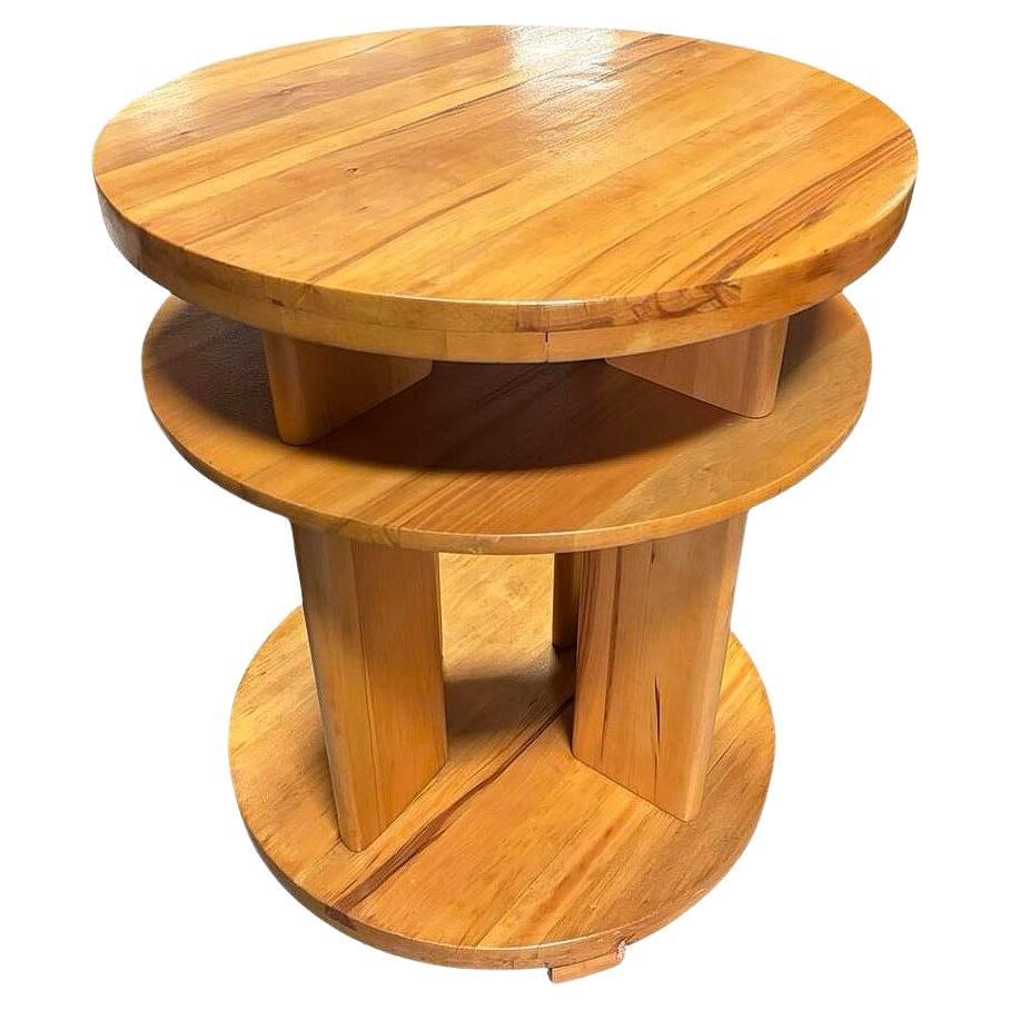 Art Deco 3- Tier Lamp Walnut Side Table By Gilbert Rohde for Brown Saltman - 15