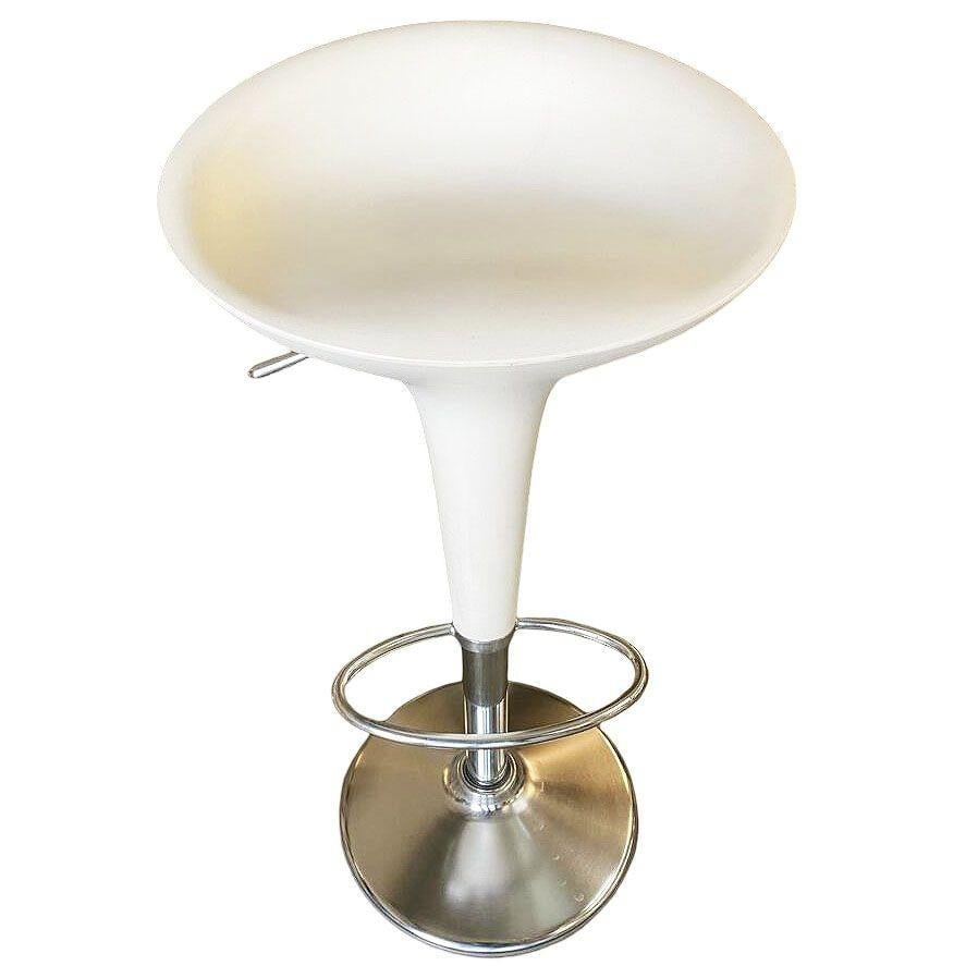 Philippe Starck Style White Modernist Stool and Table Set - 11