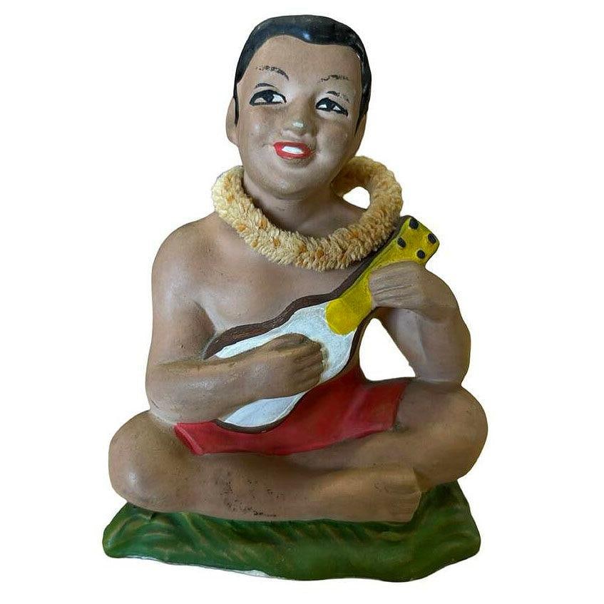Pair of Hand Painted Ceramic Hula Girl & Ukele Boy Souvenir Figurines - 4