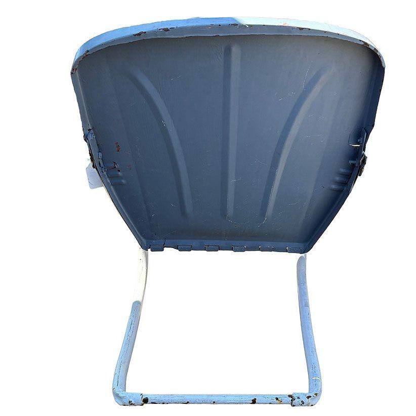 Mid-century Steel Flat Iron Springer Patio Outdoor Lounge Chair, Pair - 14