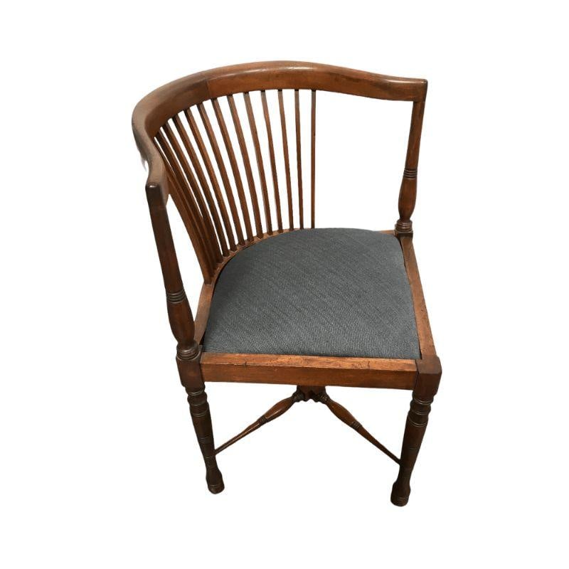 Jugendstil Maple Wood Corner Chair with Upholstered Seat by Adolf Loos, c. 1900 - 10