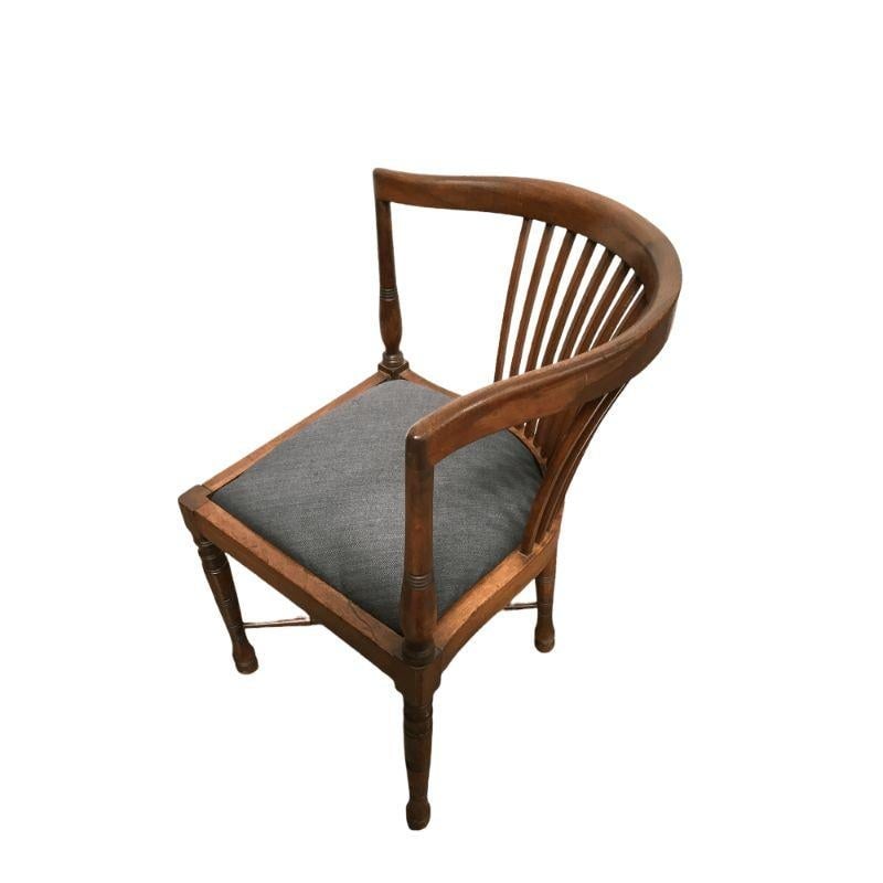 Jugendstil Maple Wood Corner Chair with Upholstered Seat by Adolf Loos, c. 1900 - 20