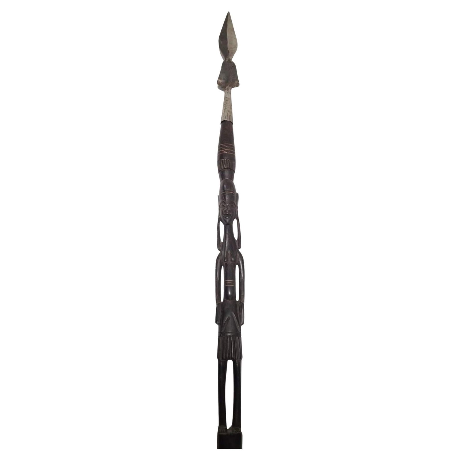 Makonde Tanzanian Carved Warrior Female Spear - 2