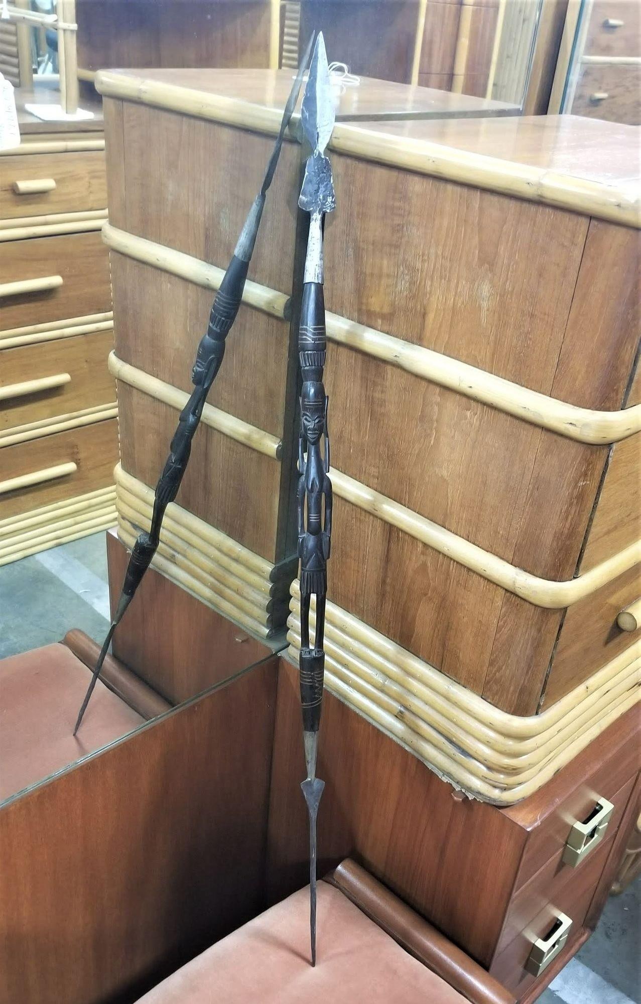 Makonde Tanzanian Carved Warrior Female Spear - 3