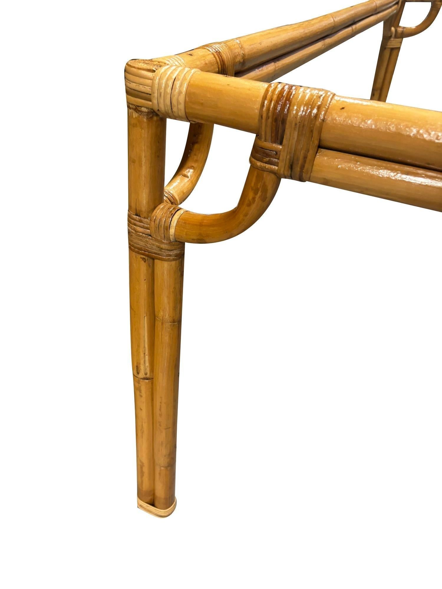 Restored Rattan Three-Strand Long Dining Table - 17