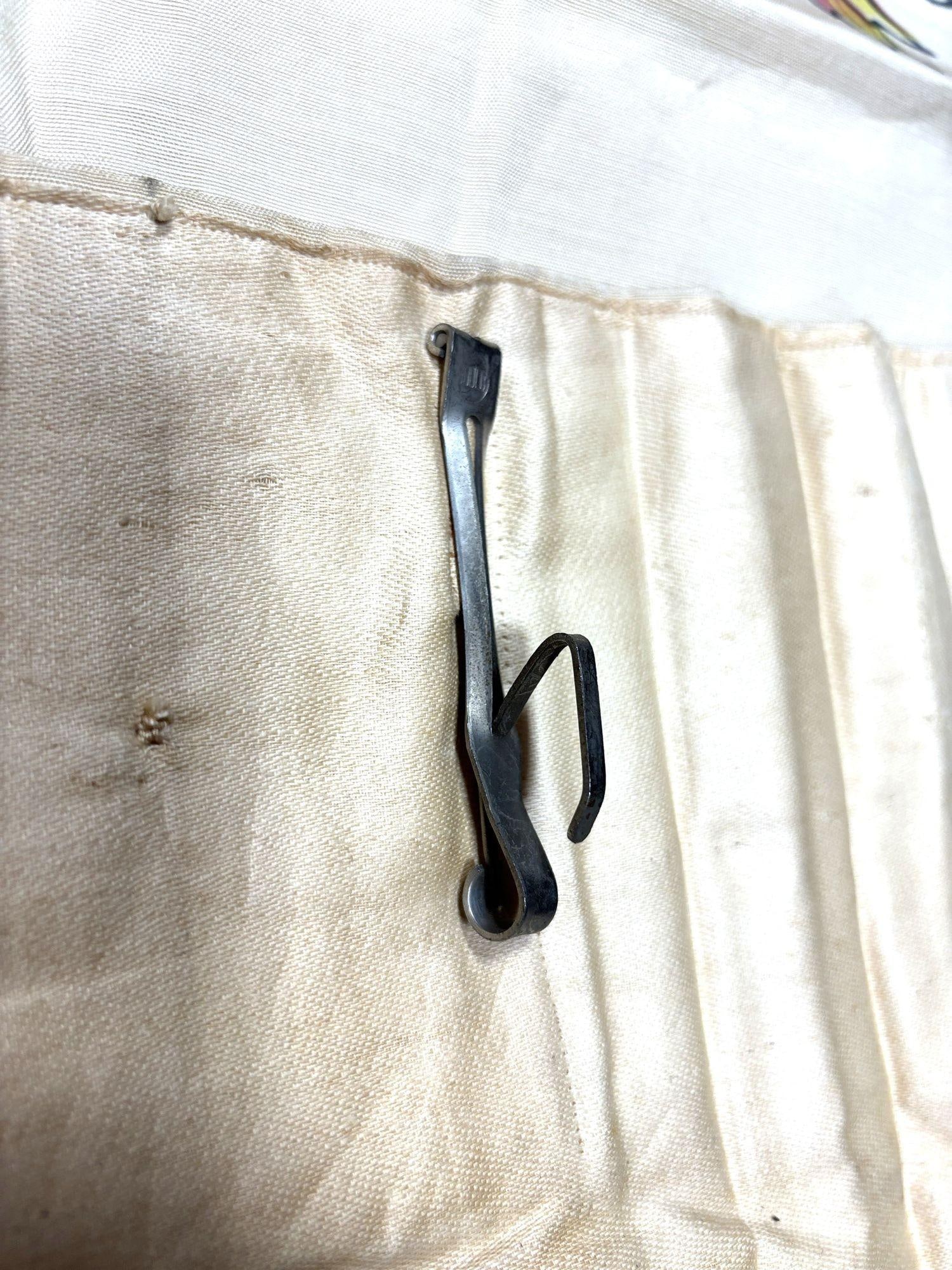 One of a Kind Mid Century Silk Curtain Panel with Cranes, Pine, and Chrysanthemu - 6