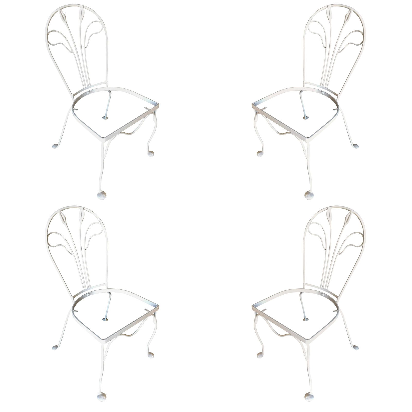 Woodard Tropical Leaf Iron Patio/Outdoor Lounge Chair, Set of Four (1 of 19)