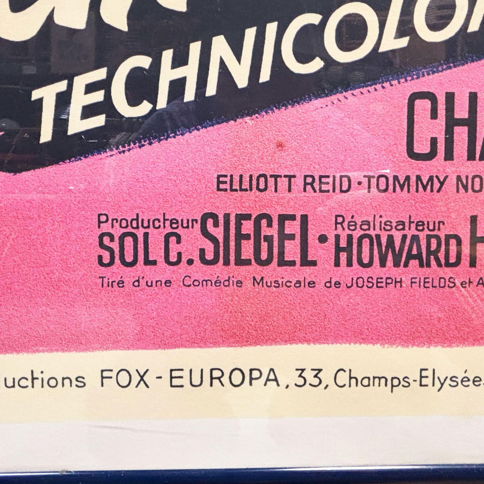 Reissue French 1953 "Gentlemen Prefer Blondes" Marilyn Monroe Framed Poster - 11