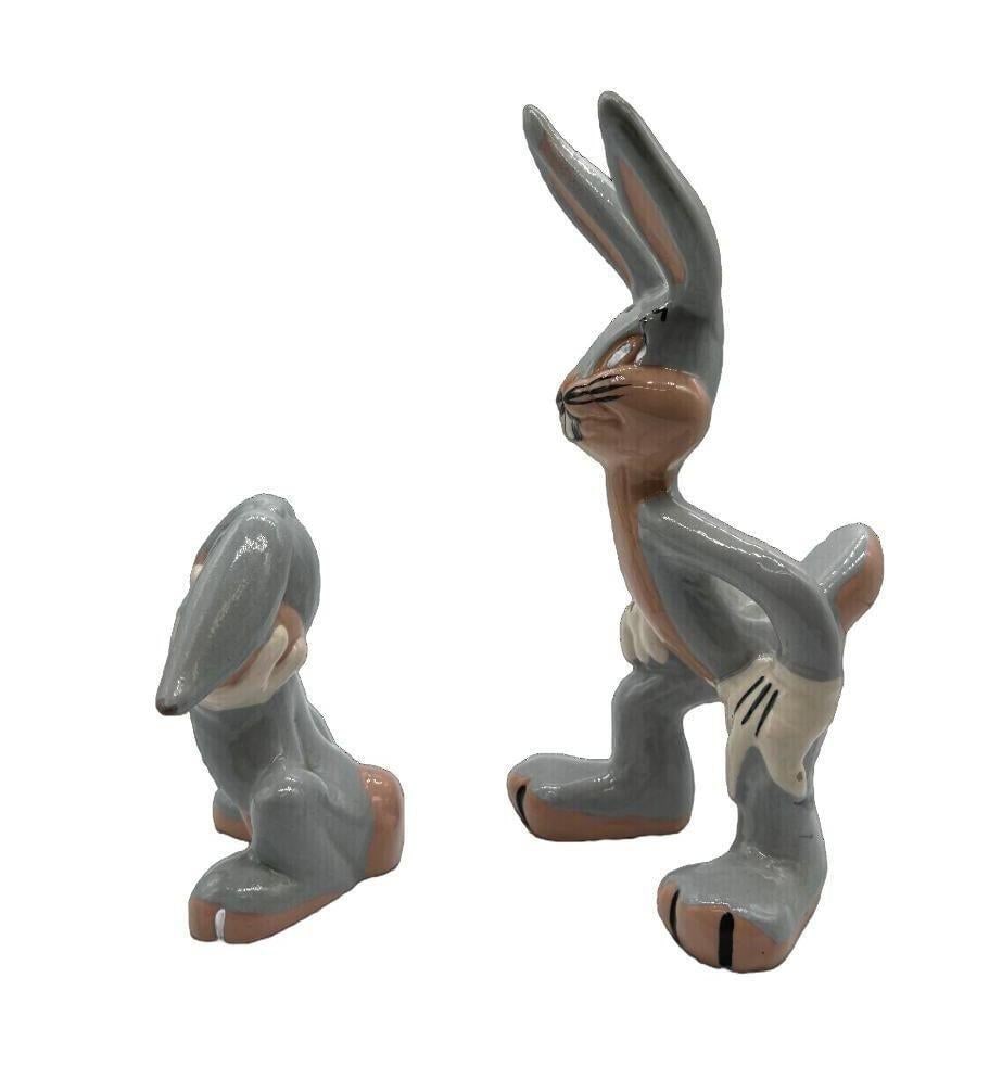 Vintage Looney Toons Bugs Bunny Porcelian Statue Pair Warner Bros by Evan Shaw - 5