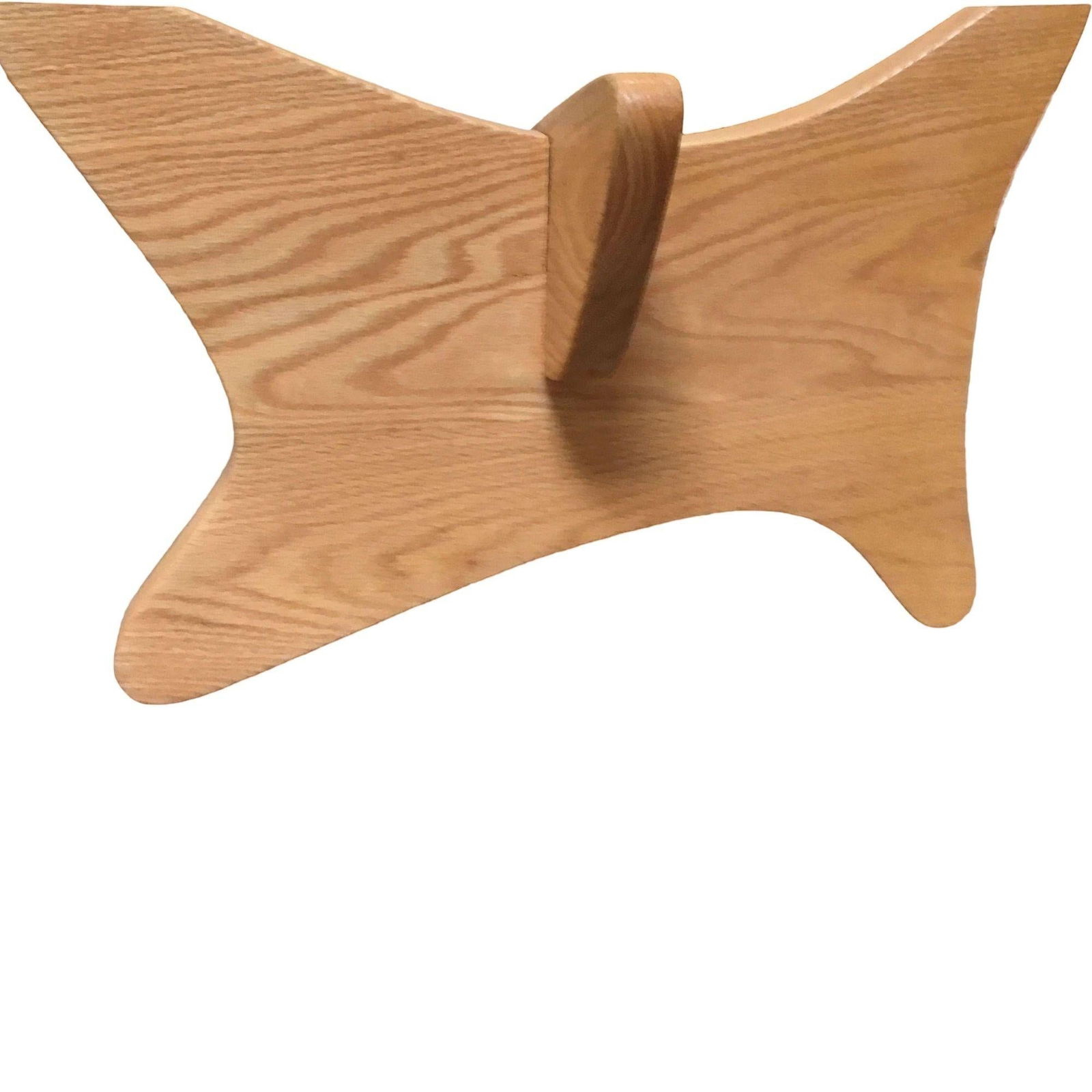 Mid-Century Modern Noguchi Style Oval Glass Coffee Table - 5