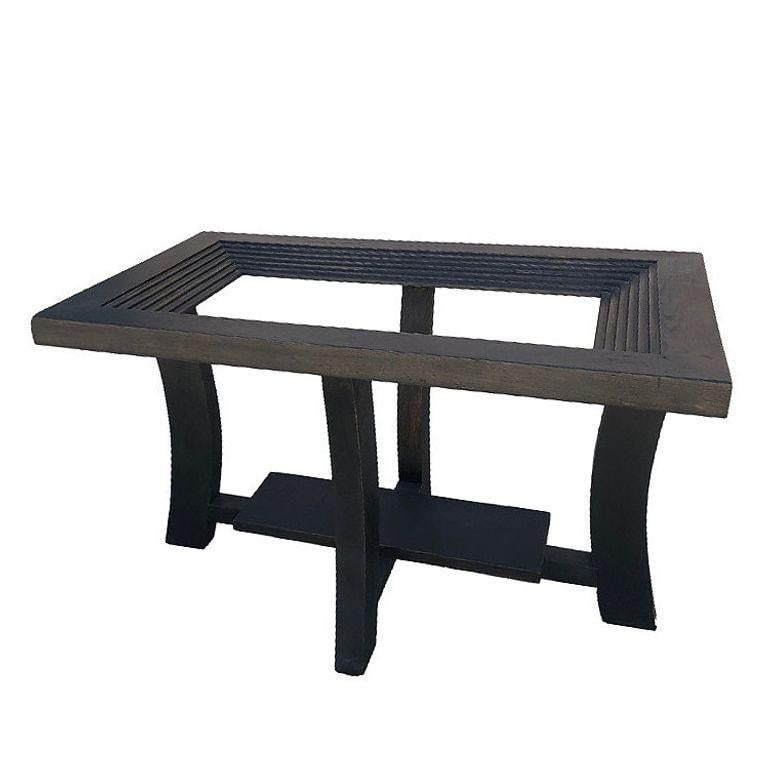 Paul Frankl Black Stepped Side Table for Brown Saltman - 3