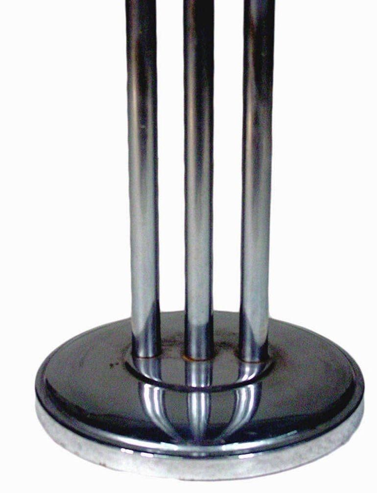 Chrome Streamlined Side Table with Tubular Legs - 4