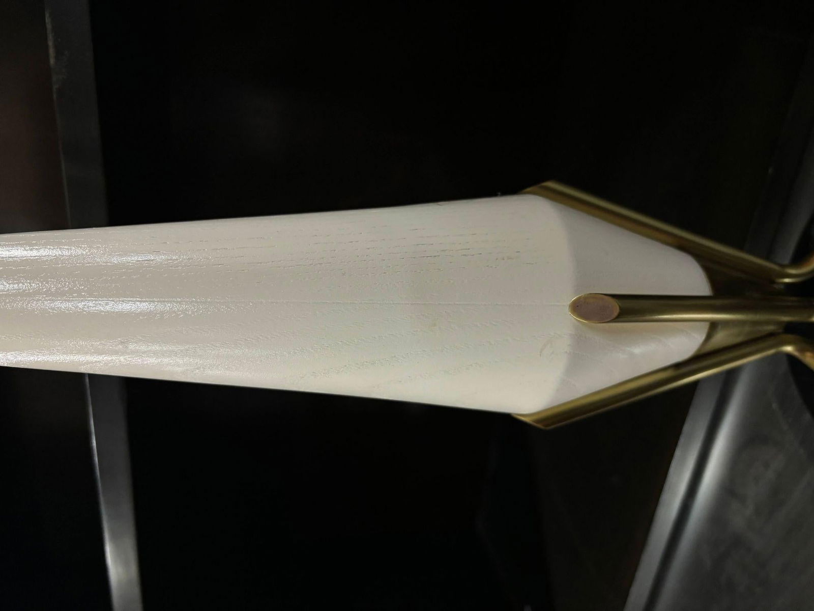 Mid Century Googie Table Lamp W/ Spun Fiberglass Shade - 5