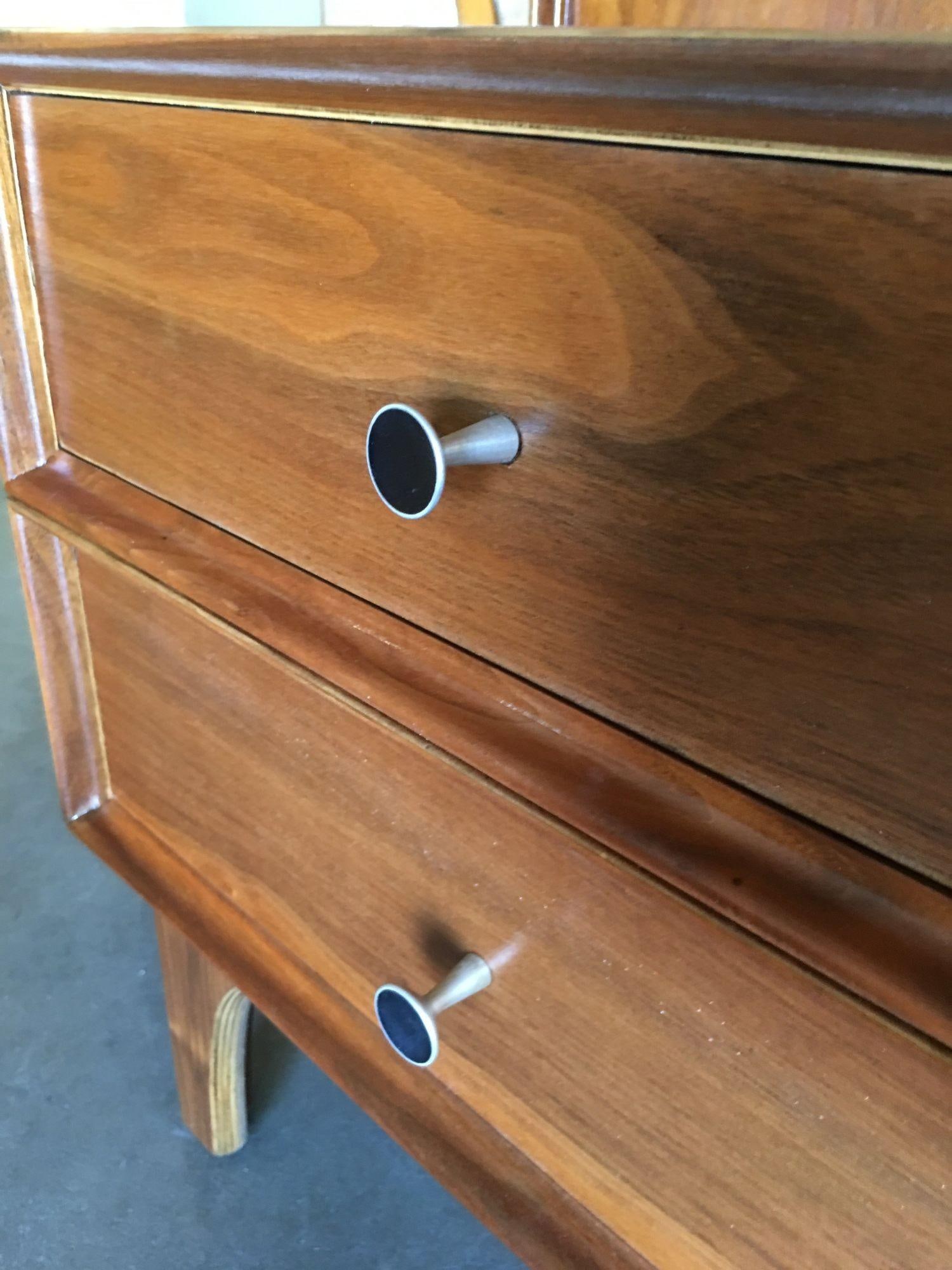 Custom Walnut Bedroom Nightstand by Glenn of California - 10