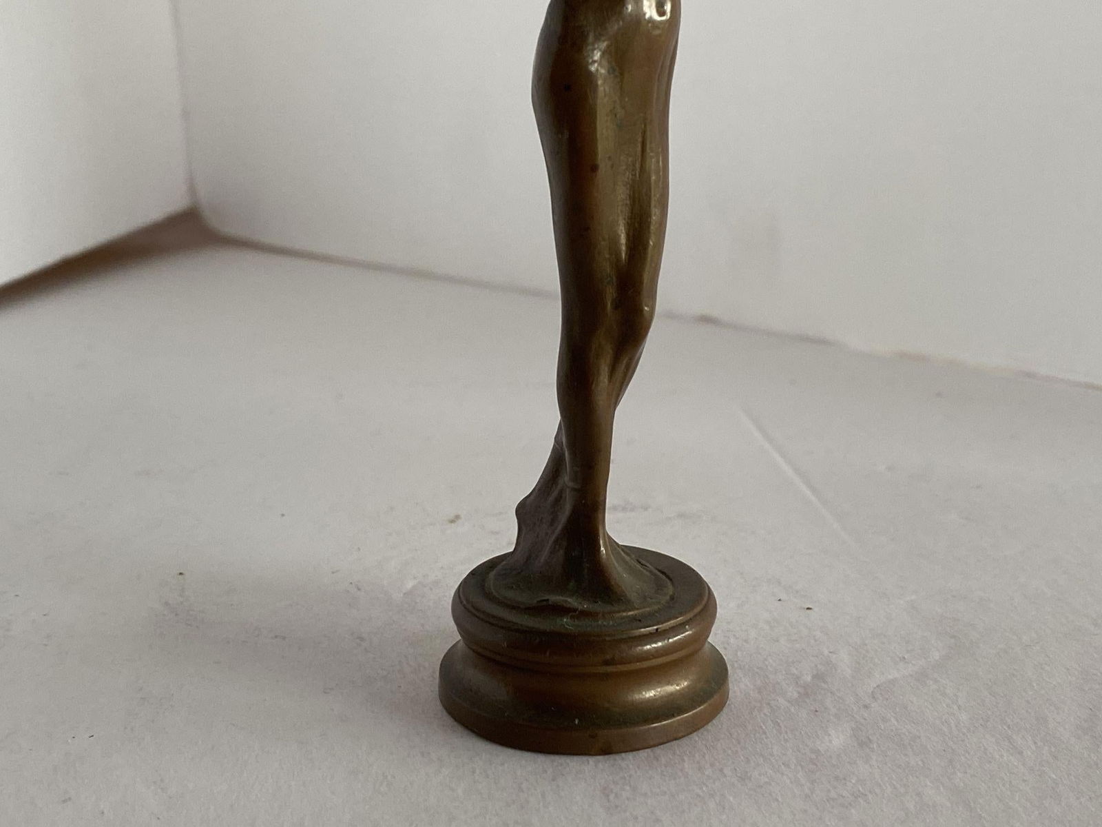 Bronze Female Nymph Art Nouveau Letter Wax Seal Stamp, France, 1900 - 17