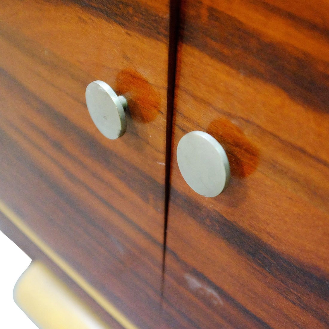 Art Deco Macassar Ebony Vitrine Cabinet with Bar and Secretary Desk - 14