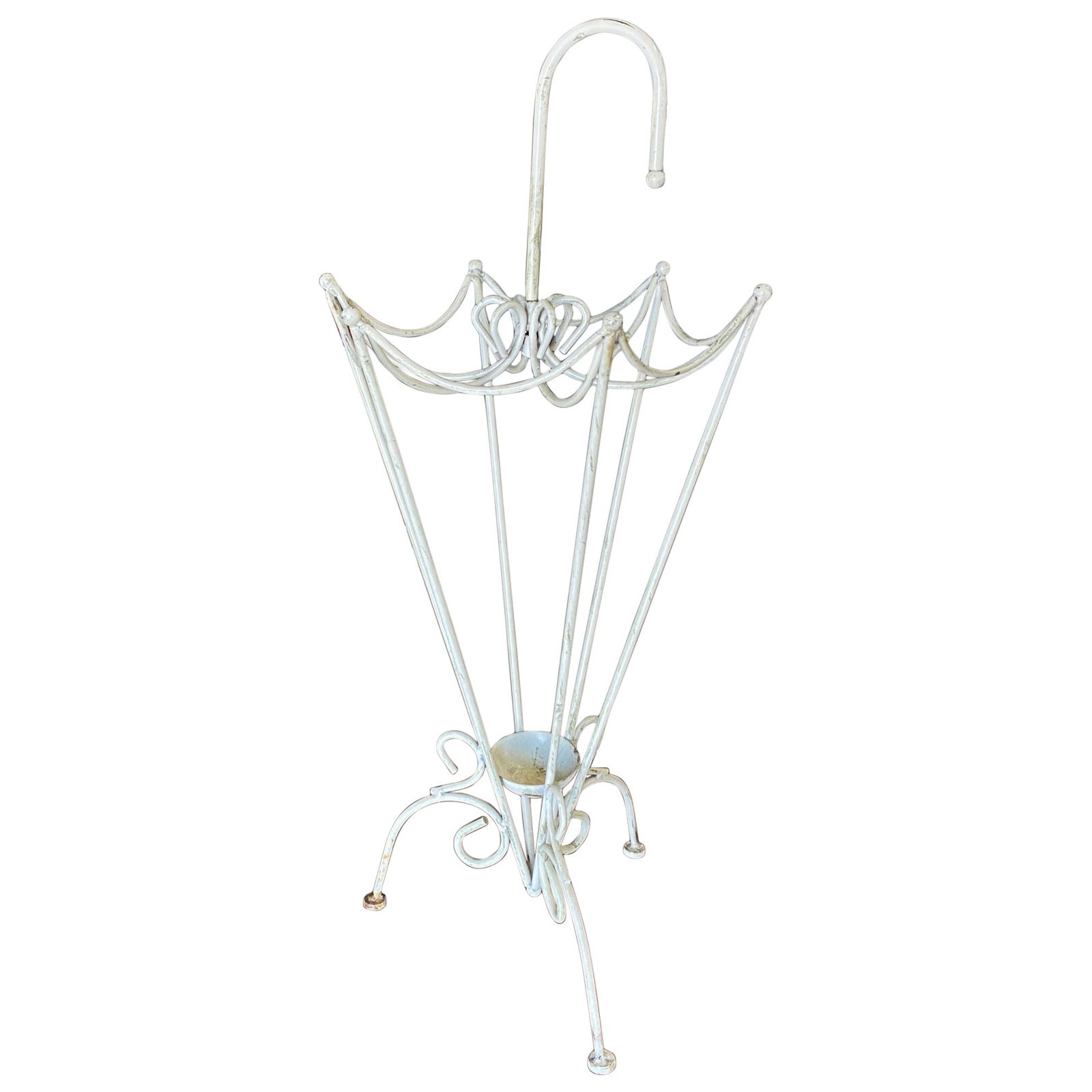 George Nelson Inspired Iron Wire Umbrella Stand - 16